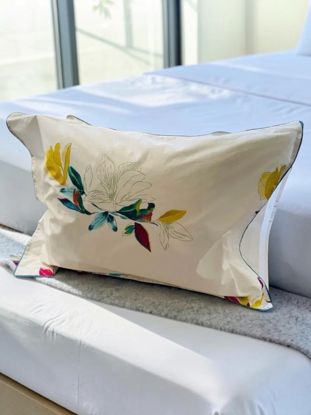 YVES DELORME PARIS FOUGUE Standard Pillow Sham FRANCE